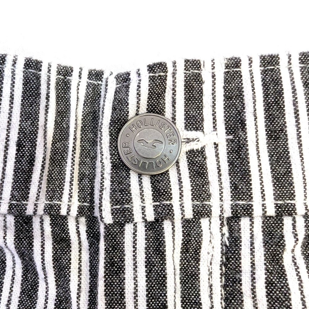 Hollister | Cotton Ultra High Rise Striped Gray & White Pants | Size Small - Picture 9 of 14
